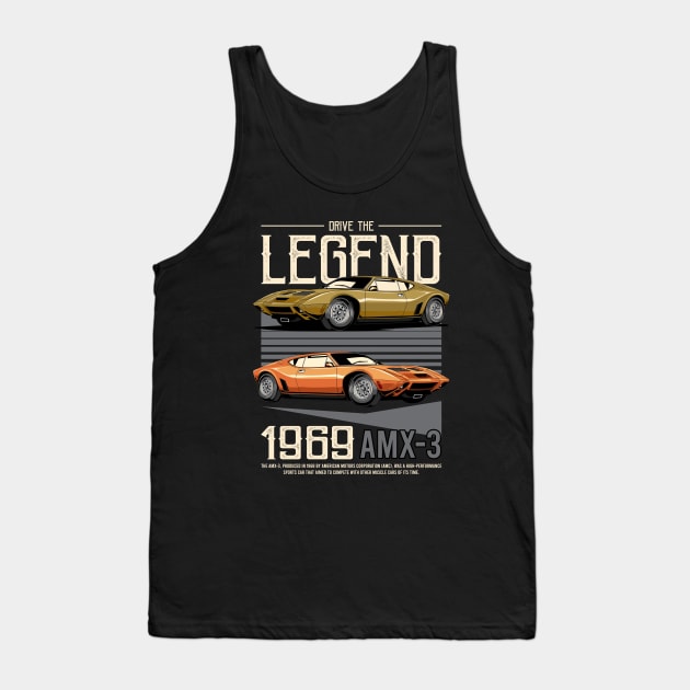 1969 AMC AMX/3 Racing Car Tank Top by milatees